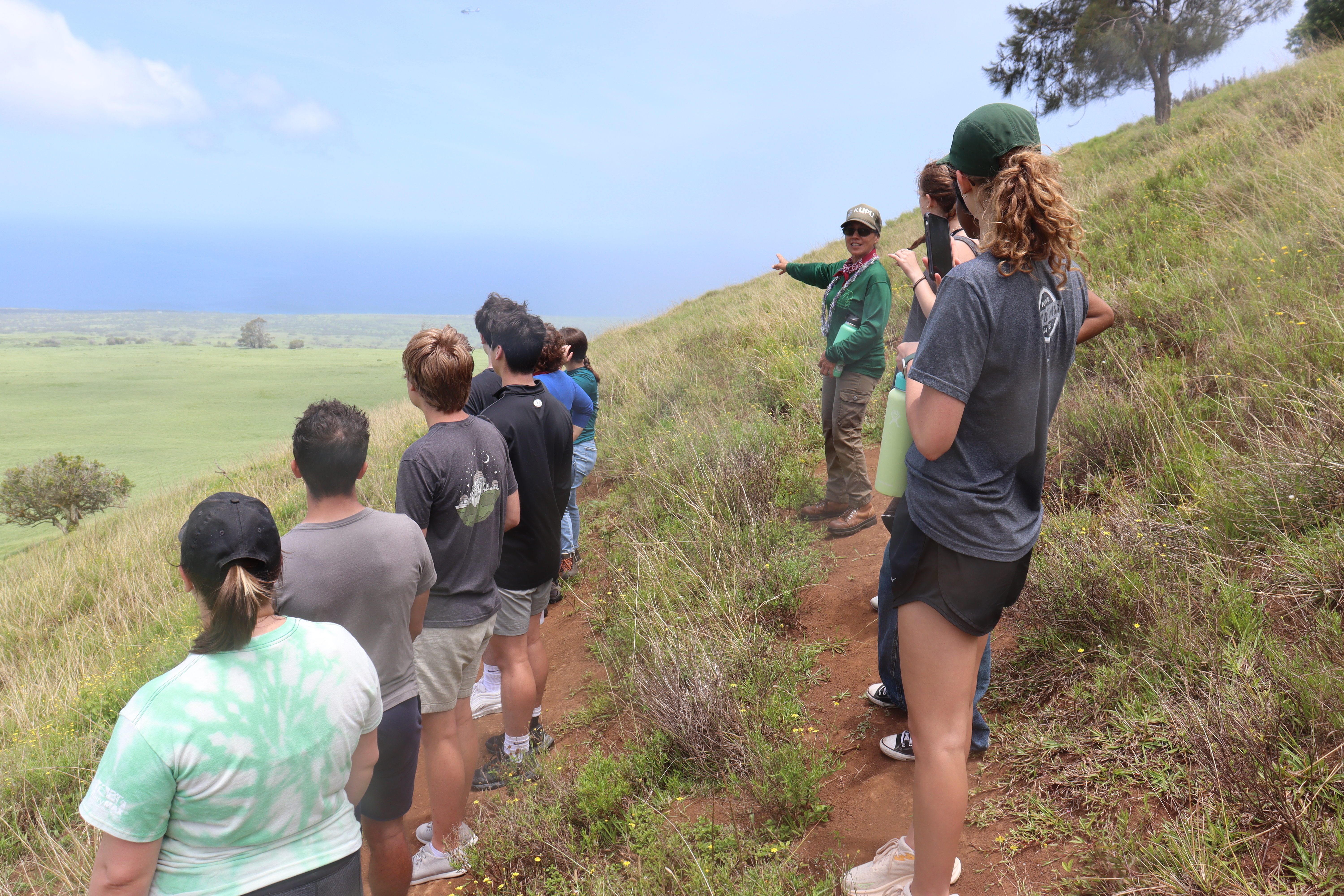 Kehau Marshall guides the team through Ulu Mau Puanui​.